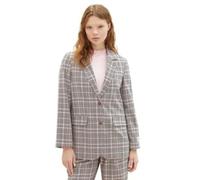 TOM TAILOR Denim Blazer Loose Fit con Motivo a Quadri, 32456-Quadretti Rosa, L Donna