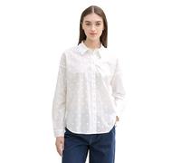 Tom Tailor Dot Structure Long Sleeve Blouse Bianco L Donna
