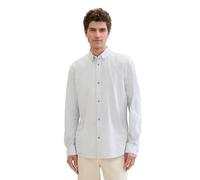 TOM TAILOR Denim 1041396 Camicia, 36421-Design a Righe Bianche Blu Navy, S Uomo