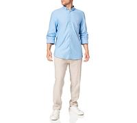 TOM TAILOR Denim Camicia Strutturata, Uomo, Blu (Light Blue White Structure 19068), XXL