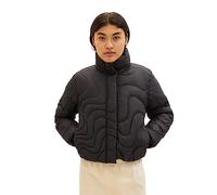 TOM TAILOR Denim Giacca Trapuntata con Colletto Alto e Tasche, 14482-nero Intenso, XXL Donna