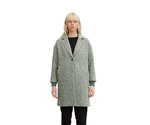 TOM TAILOR Denim Le signore Cappotto 1032676, 30569 - Green Dust Herringbone, L