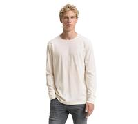 TOM TAILOR Denim Maglietta a Maniche Lunghe da Uomo, 10348 - Gardenia White, XL