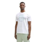 TOM TAILOR Denim Maglietta Basic da Uomo con Logo Stampato