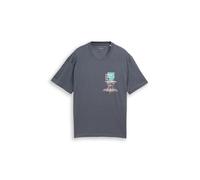 TOM TAILOR DENIM Maglietta camello / turchese / grafite / bianco Uomo TOM TAILOR DENIM XXL