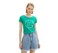 TOM TAILOR Denim Maglietta da Donna, 35363 - Verde Brillante, L