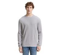 TOM TAILOR Denim Maglione da Uomo, 15398 - Light Stone Grey Melange, S