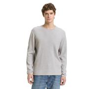 TOM TAILOR Denim Maglione da Uomo in Cotone, 15398 - Light Stone Grey Melange, M