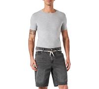 TOM TAILOR Denim Pantaloncini da Bermuda in Jeans Larghi, Uomo, Grigio (Used Mid Stone Grey Denim 10219), L