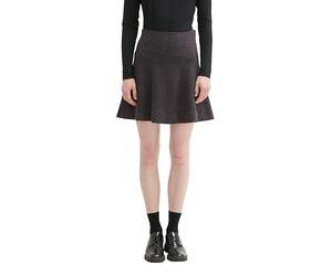 TOM TAILOR Denim Pattinatori da Donna, Minigonna, 10522 - Shale Grey Melange, L
