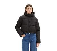 TOM TAILOR Denim Piumino da Donna in Denim con Cappuccio, 14482-nero Profondo, M