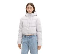 TOM TAILOR Denim Piumino da Donna in Denim con Cappuccio, 32253-grigio Chiaro di Base, S