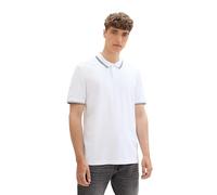 TOM TAILOR Denim Polo da Uomo piqué in Cotone, 20000 - Bianco., L