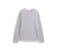 TOM TAILOR DENIM Pullover grigio / bianco Uomo - PROMO - Pullover e cardigan - Pullover - Pullover girocollo TOM TAILOR DENIM S