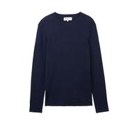 TOM TAILOR Denim Maglione Lavorato a Maglia con Struttura, Uomo, Blu (Sky Captain Blue Non/Solid 13684), S