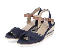 TOM TAILOR Donna 5390407 Sandali con zeppa, blu navy, 37 EU