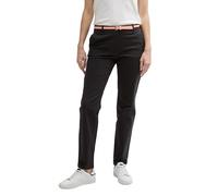 Tom Tailor Donna Slim Chino con Cintura 1016542, 14482 - Deep Black, 36W x 32L