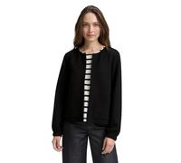 TOM TAILOR Felpa da Donna 1047718 in Scuba (Confezione da 1), 14482 - Deep Black, M