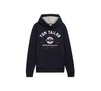 TOM TAILOR Felpa marino / rosso scuro / bianco Uomo TOM TAILOR XL marino / rosso scuro / bianco