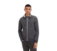 TOM TAILOR Felpa, Uomo, Grigio (Dark Grey Melange 11086), L
