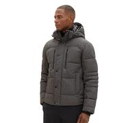 TOM TAILOR Giacca Invernale con Cappuccio Rimovibile, 28007-grey Garment Dye Structure, XL Uomo