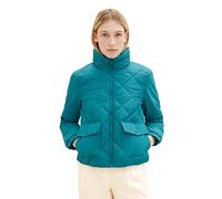 TOM TAILOR Giacca trapuntata da donna con colletto alto e tasche, 21178 - Ever Green, S
