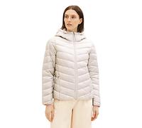 Tom Tailor Giacca trapuntata leggera da donna con cappuccio, 16339-nuvole grigio, XS
