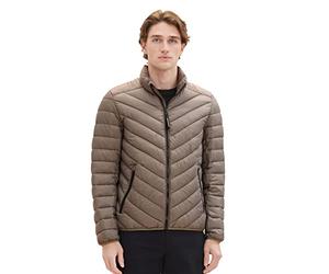 TOM TAILOR Giacca trapuntata leggera da uomo con colletto rialzato, 32097 - Smokey Olive Green, L