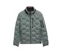 TOM TAILOR Giacca trapuntata ibrida da da uomo con cappuccio ripiegabile, 21951 - Lavato Jasper Green, M