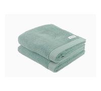 TOM TAILOR Handtuch, Color Bath Towel Fresh Sage, 2er Set, 50x100 cm, 100% Baumwolle/Frottier, mit Aufhänger und Label mit Logo