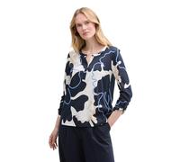 TOM TAILOR Henley - Maglia a Maniche Lunghe da Donna, 37124 - Big Floral Shapes Design, L