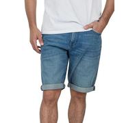 TOM TAILOR Jeans corti da uomo, elasticizzati, vestibilità normale, slim fit, Josh, pantaloncini estivi, denim, tinta unita, blu, 30, 31, 32, 33, 34, 36, 38, 40, 42, Light Stone Blue Denim (10142),