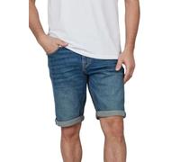 TOM TAILOR Josh Regular Slim Fit Short Basic Stretch Shorts Cotone Bermuda Estivi Pantaloni Denim Blu, Clean Mid Stone Blue Denim (10113), 40W