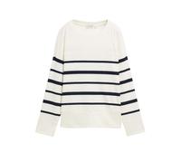 TOM TAILOR 1045550 Maglietta a Maniche Lunghe, 37543-offwhite Blue Irregular Stripe, L Donna