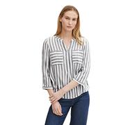 TOM TAILOR Le signore Blusa a Righe 1016190, 26940 - Offwhite Navy Vertical Stripe, 46