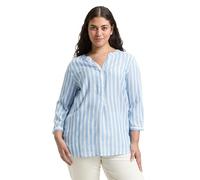 TOM TAILOR Le signore Blusa a Righe 1024917, 29238 - Bleu White Stripe, 54 Plus