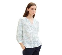 TOM TAILOR Le signore Camicetta 1035880, 31282 - Blue Small Wavy Design, 32