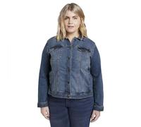 TOM TAILOR Le signore Giacca di jeans Plussize in look Washed 1016629, 10110 - Blue Denim, 48 Plus