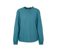 TOM TAILOR Le signore Maglia a maniche lunghe con dettagli a balze 1034202, 13222 - Pastel Teal, L