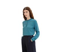 TOM TAILOR Le signore Maglia a maniche lunghe con dettagli a balze 1034202, 13222 - Pastel Teal, XS