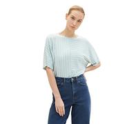 TOM TAILOR Le signore Maglietta 1035489, 31133 - Blue White Horizontal Stripe, M