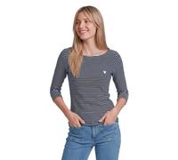 TOM TAILOR Le signore Maniche lunghe a righe 1024035, 26033 - Navy White Small Stripe, 3XL
