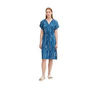 TOM TAILOR Le signore Vestito Batik 1031354, 29580 - Blue Tiedye Stripe, 40