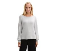 TOM TAILOR Maglietta a Maniche Lunghe da Donna, 10922 - Morning Grey, XL