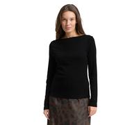 TOM TAILOR Maglietta a Maniche Lunghe da Donna, 14482 - Deep Black, L
