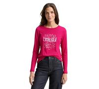 TOM TAILOR Maglietta a Maniche Lunghe da Donna, 15234 - Cherry Granita, XL