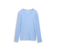 TOM TAILOR Maglietta a Maniche Lunghe da Donna, 34587 - Light Fjord Blue, L