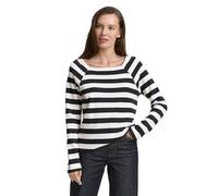TOM TAILOR Maglietta a Maniche Lunghe da Donna, Lunar Eclipse 38844 - Strisce Bianche, M