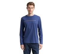 TOM TAILOR Maglietta a Maniche Lunghe da Uomo, 28061 - Ocean Blue, L