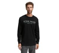 TOM TAILOR Maglietta a Maniche Lunghe da Uomo, 29999 - Black, M
